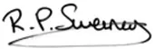 Raymond Patrick Sweeney signature